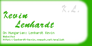 kevin lenhardt business card